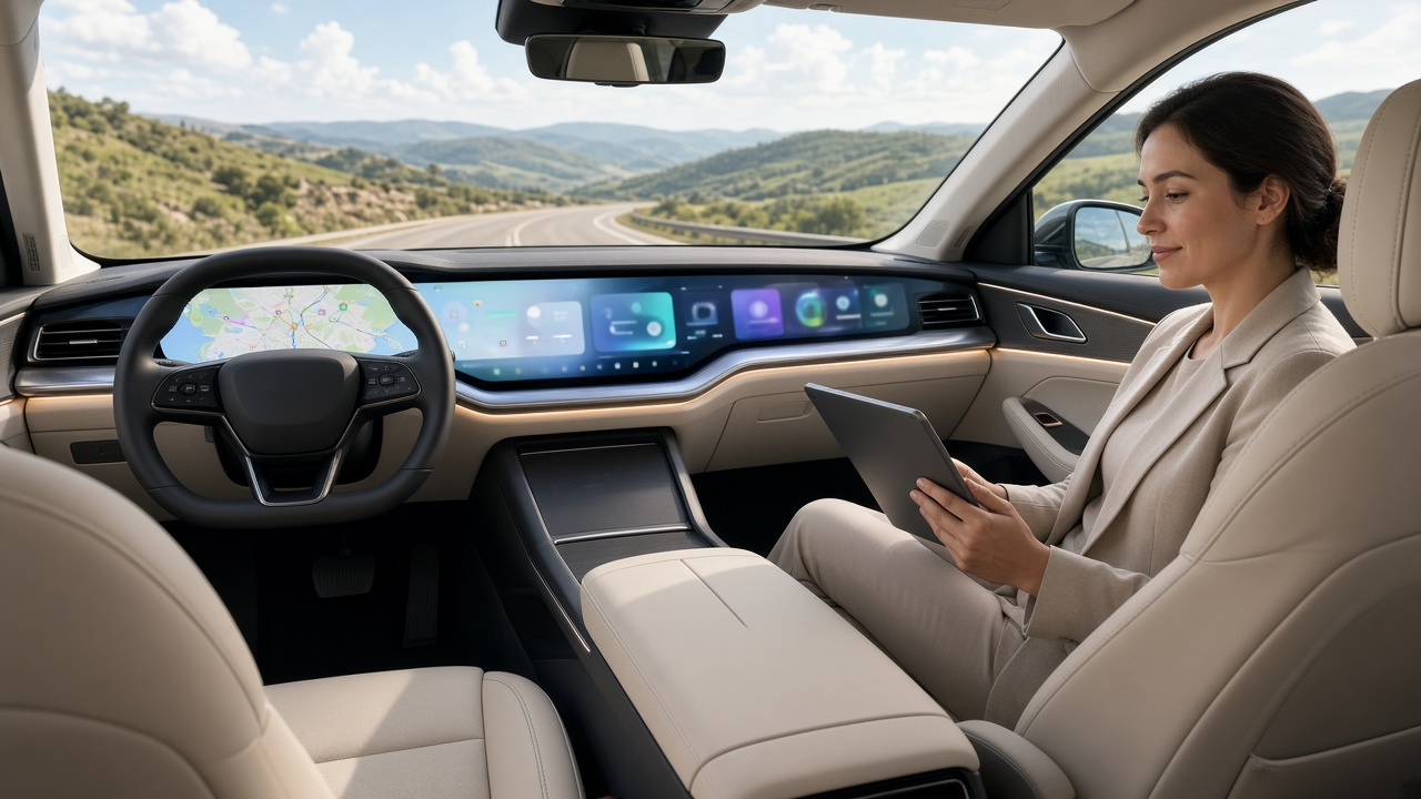 Self-driving car interior